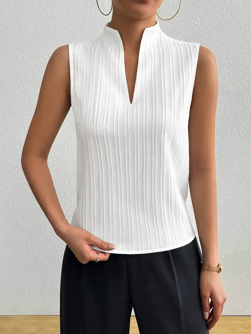 Alba™ | Top Sin Mangas con Rayas Finas