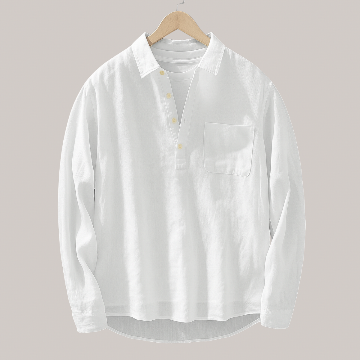 Oliver™ | Camisa informal de algodón y lino