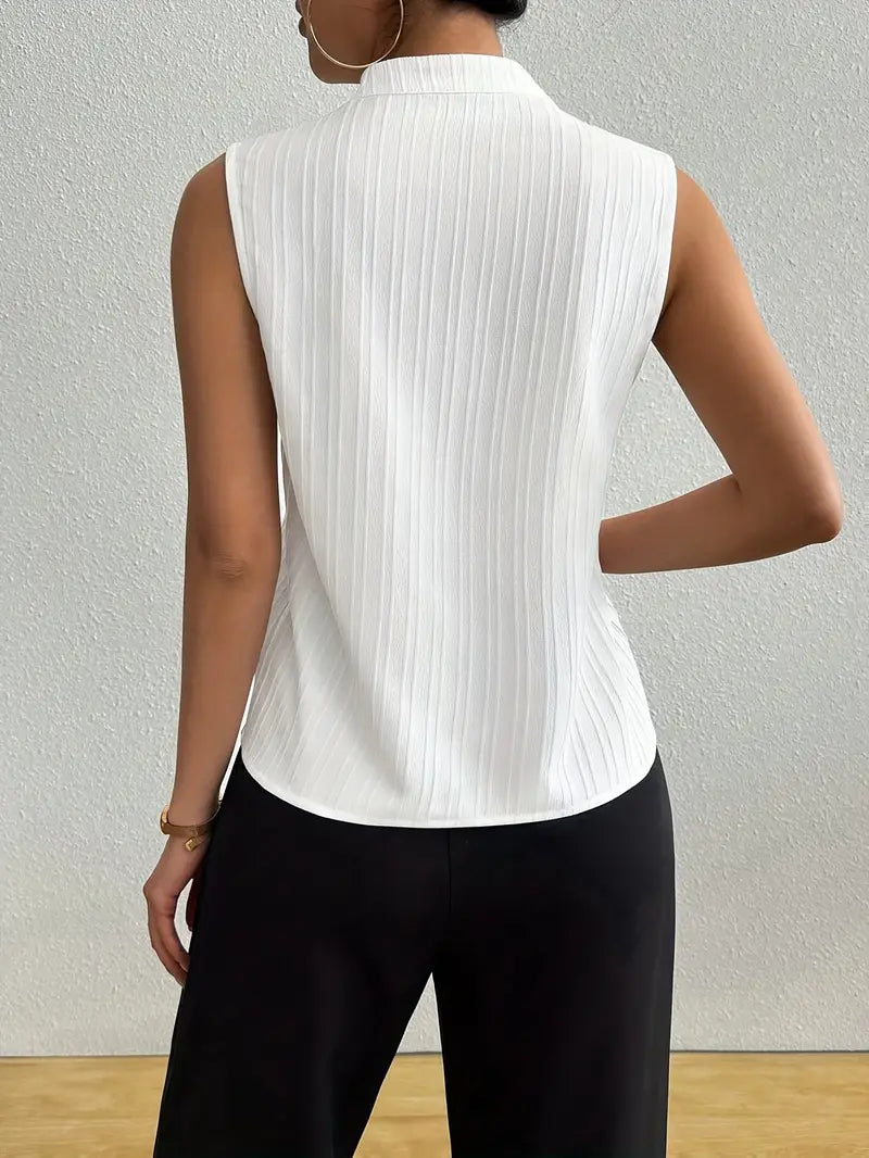 Alba™ | Top Sin Mangas con Rayas Finas