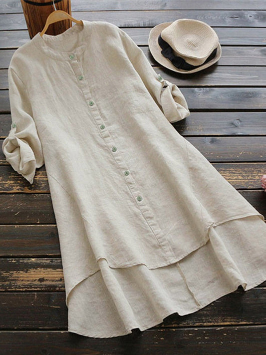 Livia™ | Vestido camisero de lino vaporoso