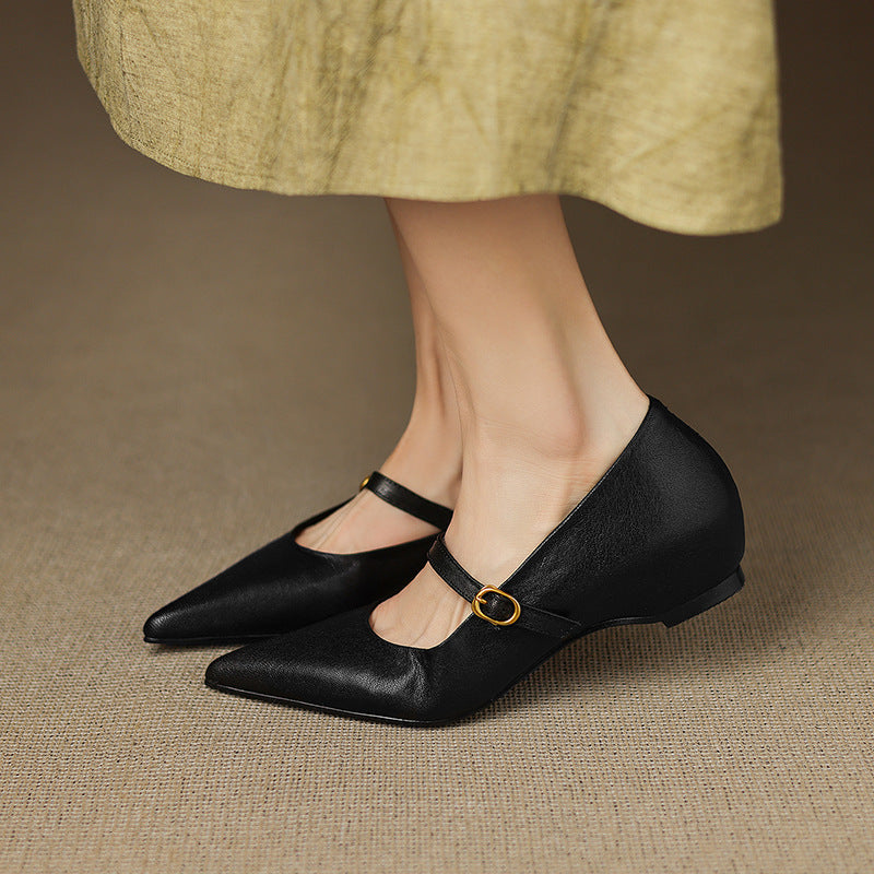 Marisol | Zapatos de piel con correa Mary Jane