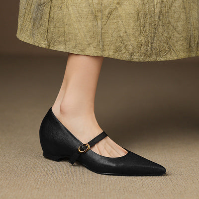 Marisol | Zapatos de piel con correa Mary Jane