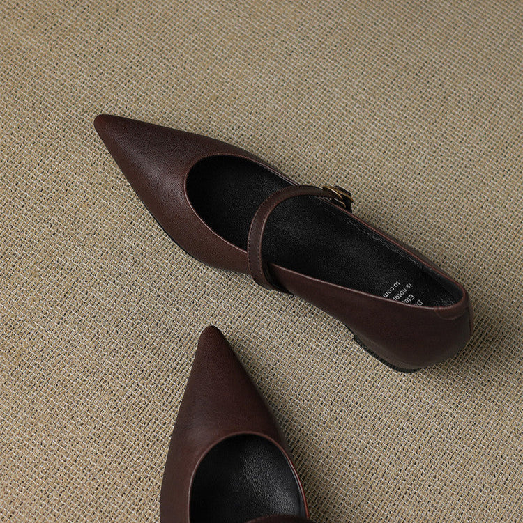 Marisol | Zapatos de piel con correa Mary Jane