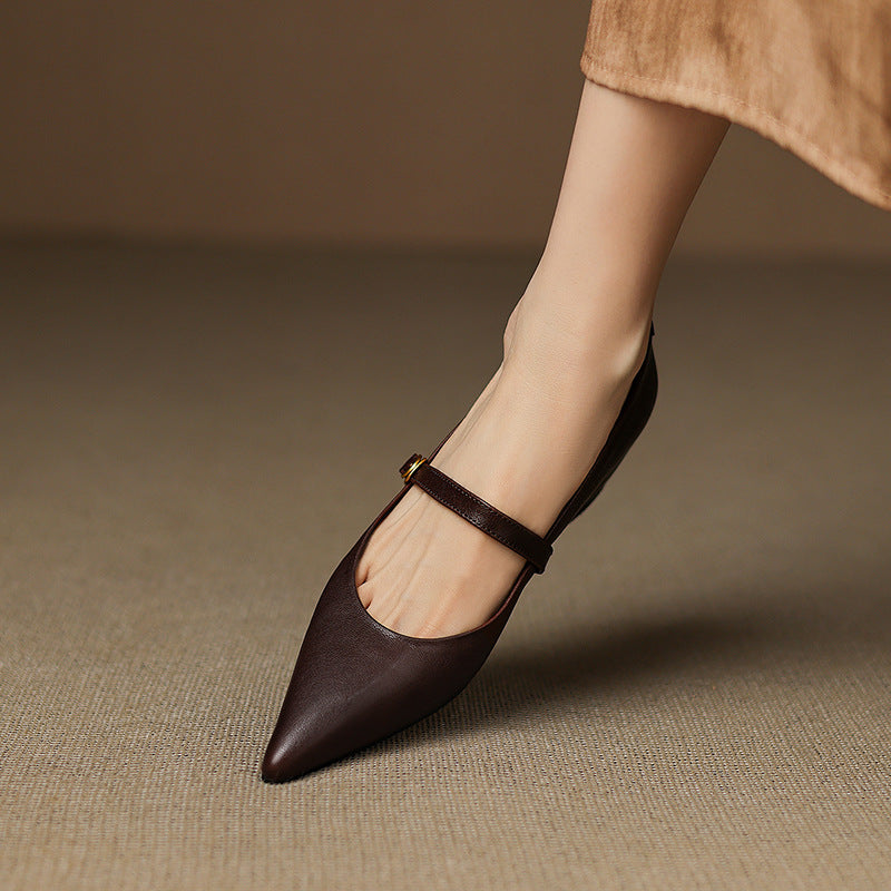 Marisol | Zapatos de piel con correa Mary Jane