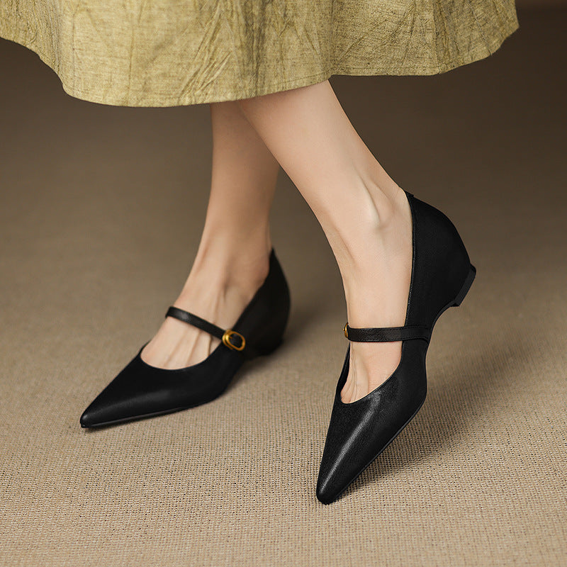 Marisol | Zapatos de piel con correa Mary Jane