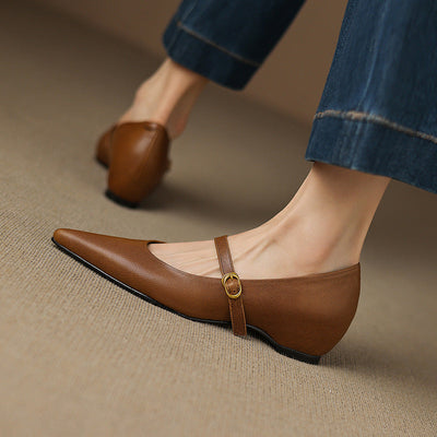 Marisol | Zapatos de piel con correa Mary Jane