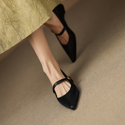Marisol | Zapatos de piel con correa Mary Jane