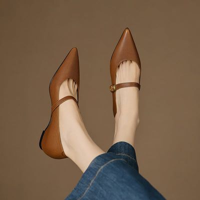 Marisol | Zapatos de piel con correa Mary Jane