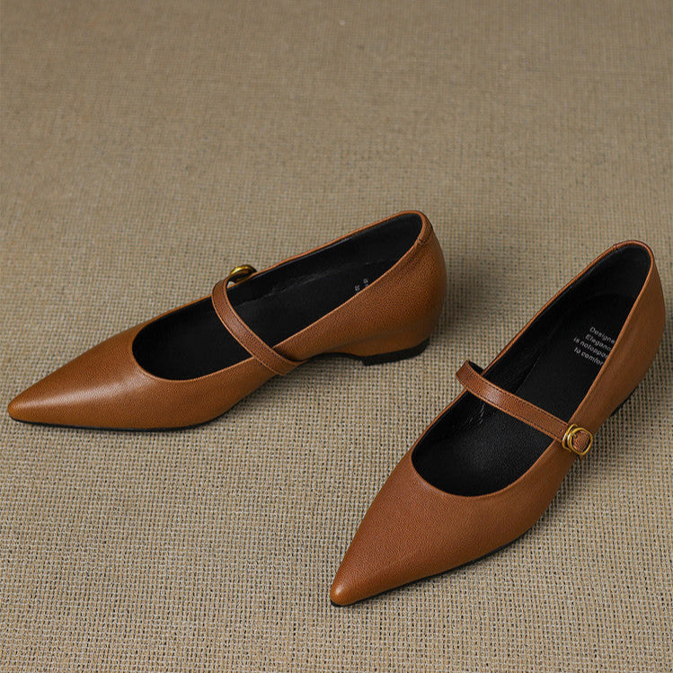 Marisol | Zapatos de piel con correa Mary Jane