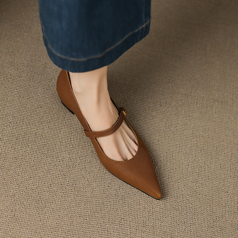 Marisol | Zapatos de piel con correa Mary Jane