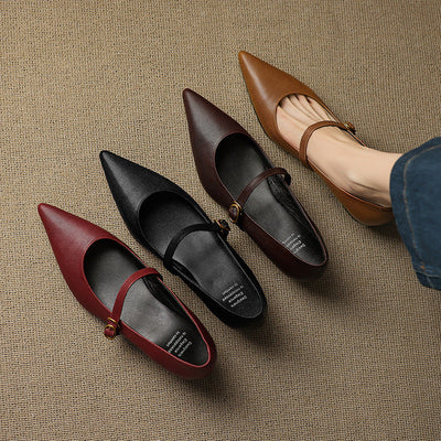 Marisol | Zapatos de piel con correa Mary Jane
