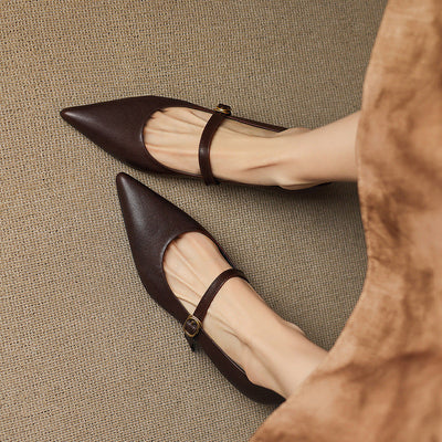 Marisol | Zapatos de piel con correa Mary Jane