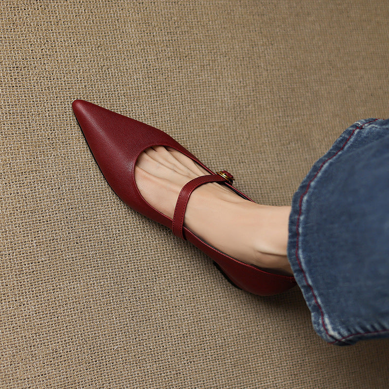 Marisol | Zapatos de piel con correa Mary Jane