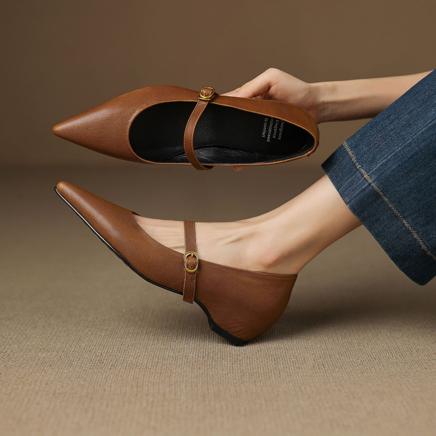 Marisol | Zapatos de piel con correa Mary Jane