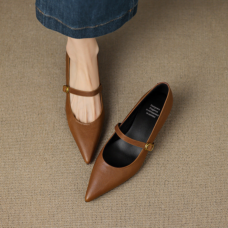 Marisol | Zapatos de piel con correa Mary Jane