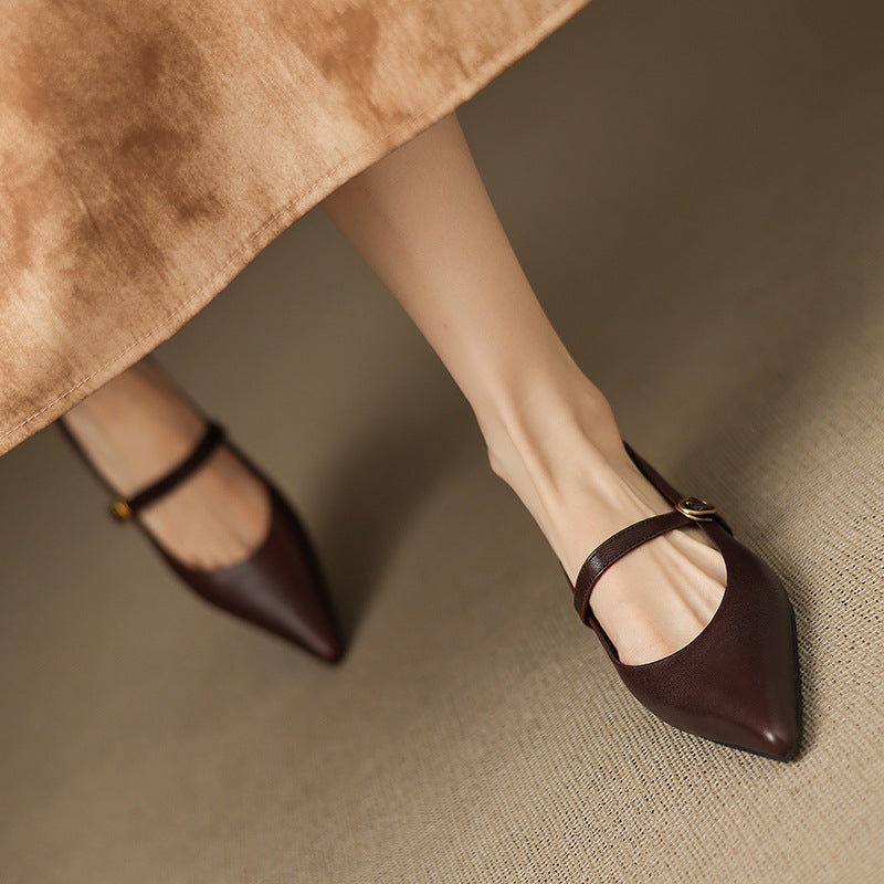 Marisol | Zapatos de piel con correa Mary Jane