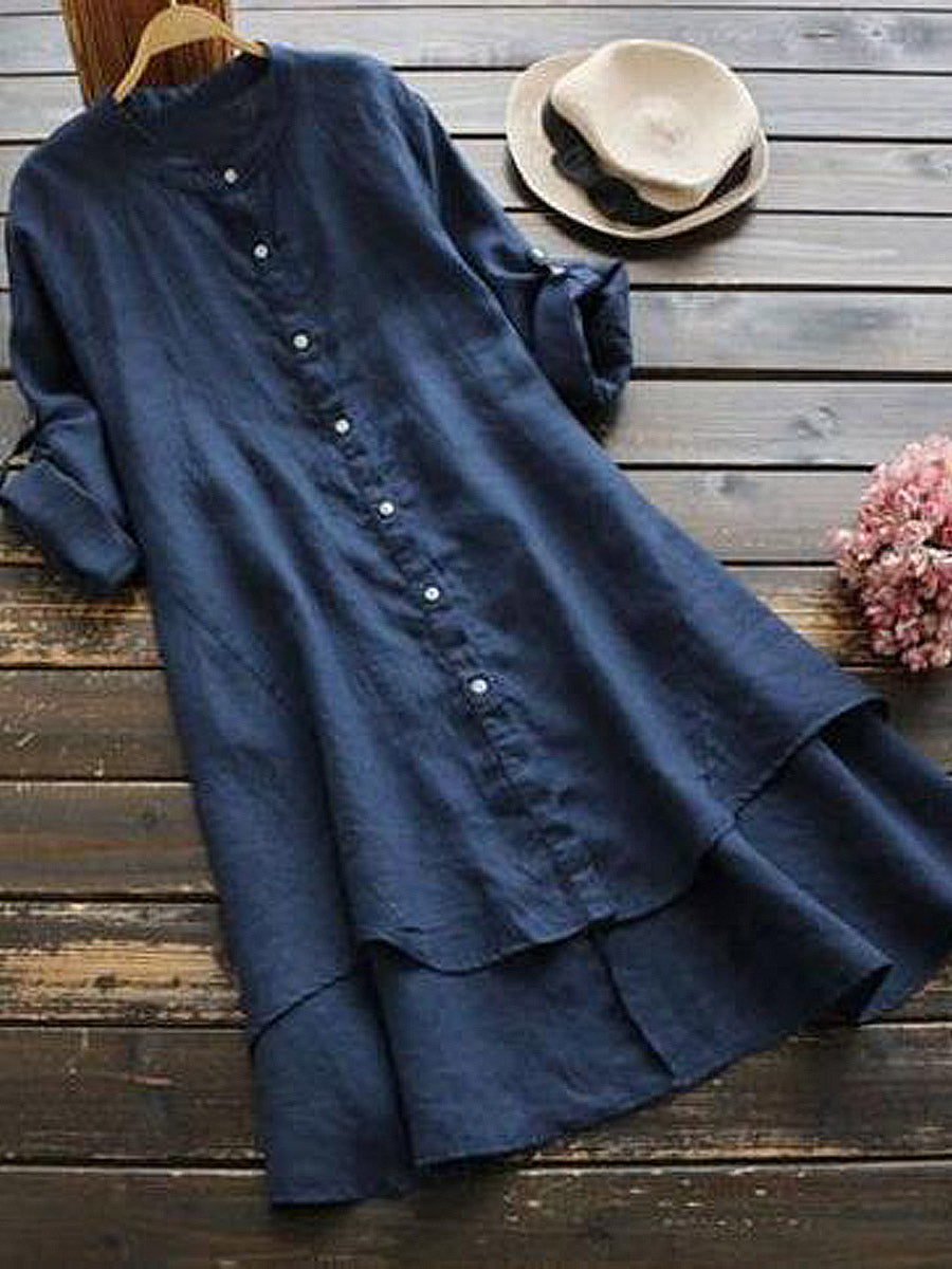 Livia™ | Vestido camisero de lino vaporoso