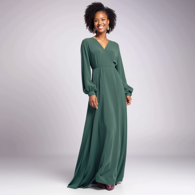 Catalina™ | Vestido Largo Elegante con Escote en V