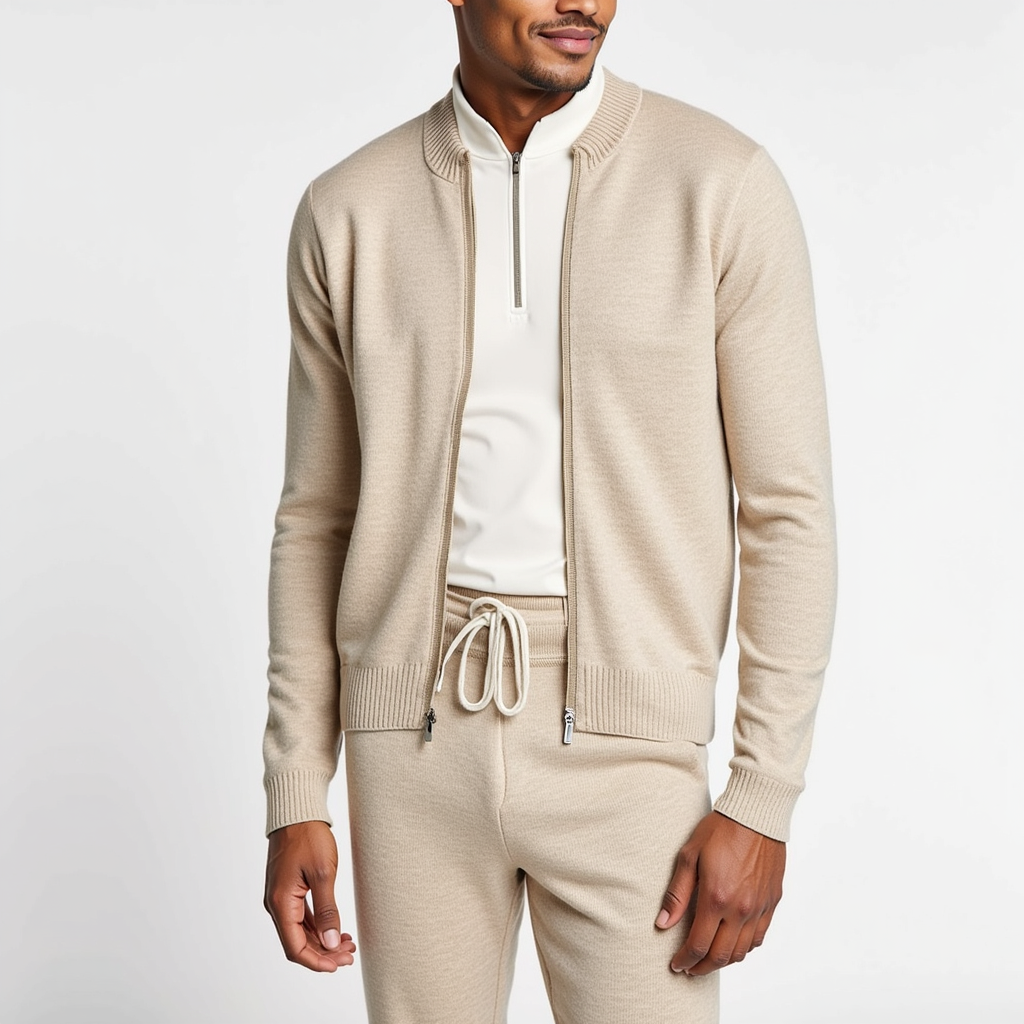 Lorenzo™ | Sudadera de Lana Merino Premium con Cremallera