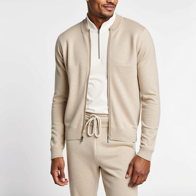 Lorenzo™ | Sudadera de Lana Merino Premium con Cremallera