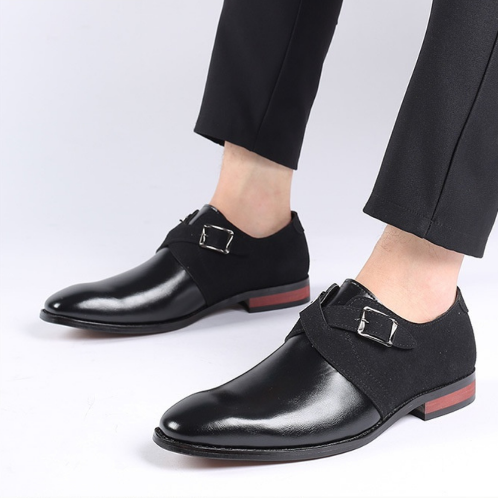 Héctor™ | Zapatos Derby de Piel con Hebilla