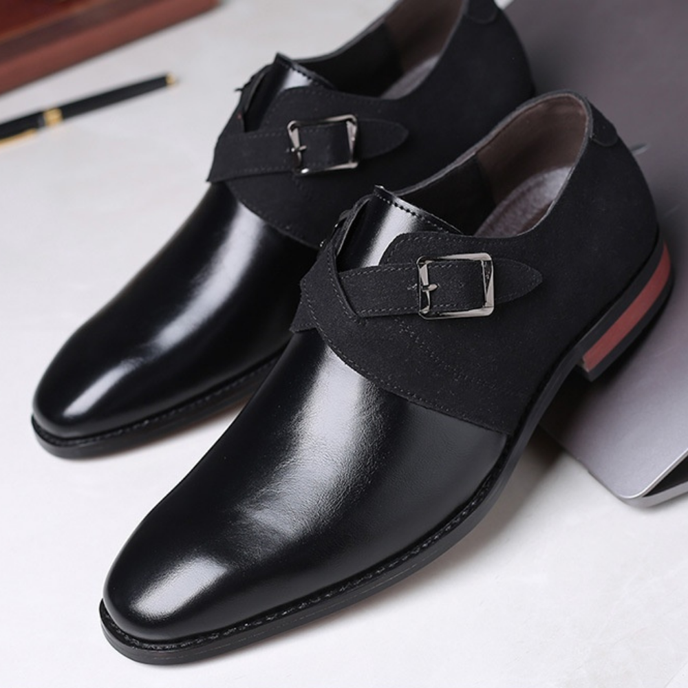 Héctor™ | Zapatos Derby de Piel con Hebilla