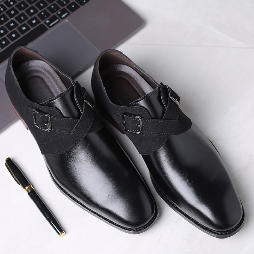 Héctor™ | Zapatos Derby de Piel con Hebilla